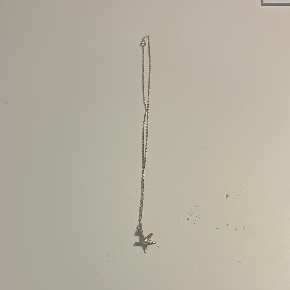 Silver Starfish Pendant Necklace